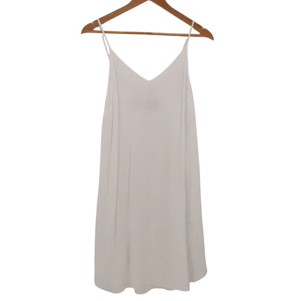 Ginger and Smart Slip Dress Womens Size 12 White Minimalist Wedding Bridal  L